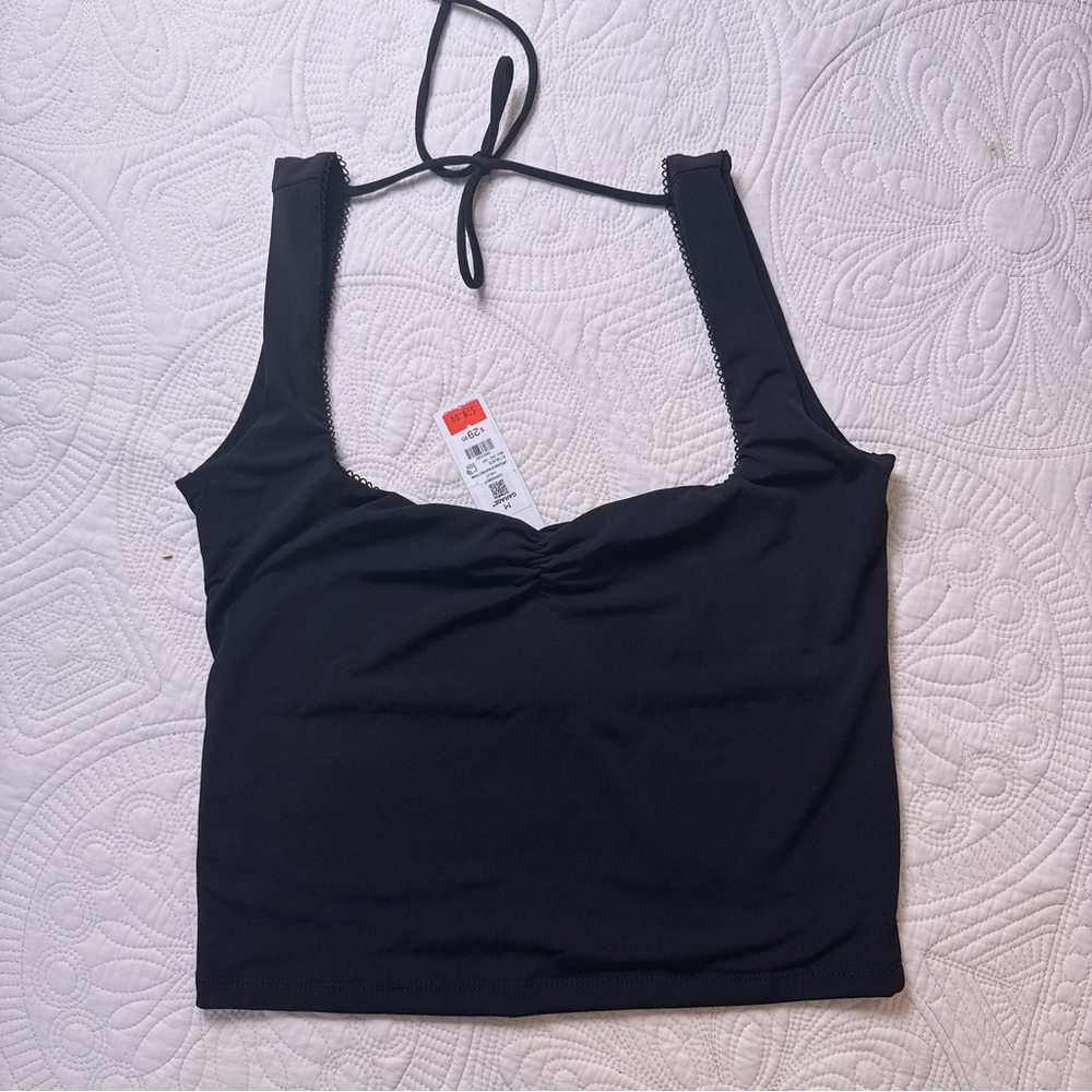 Garage Black Crop Top
